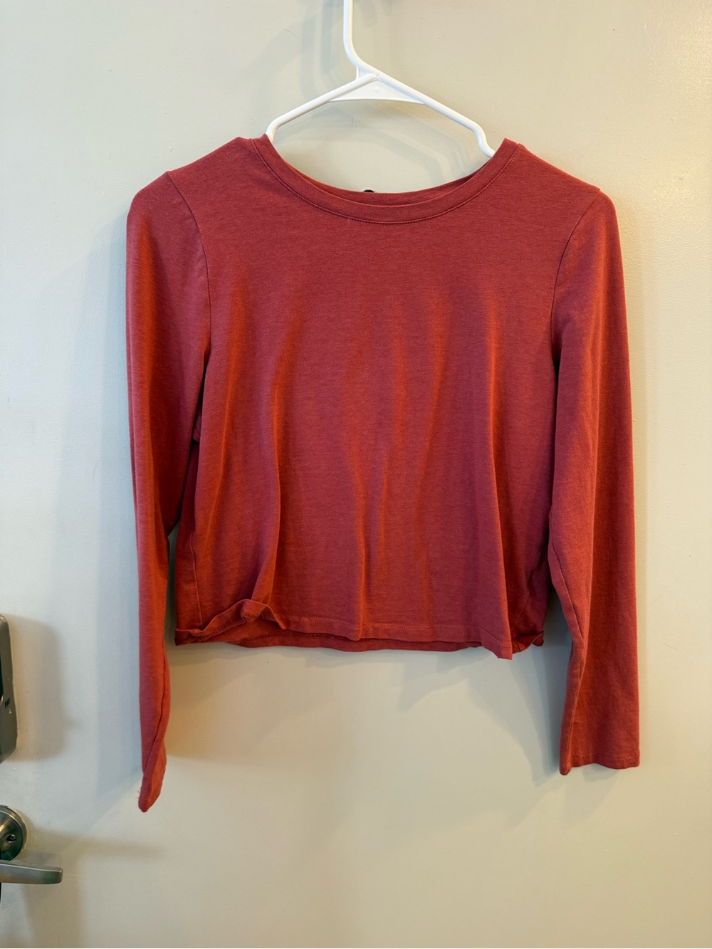 Women's Long-Sleeve Crewneck Top in Rose